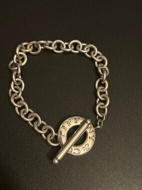 Vintage Authentic Tiffany & Co Sterling 925 Toggle Bracelet 6.75” 25g COA